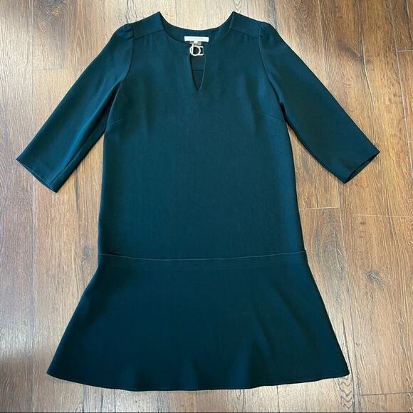 GERARD DAREL Donatella Keyhole Shift Dress In Green SZ 38/6 - Picture 2 of 7